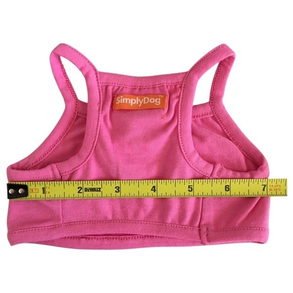 NEW SimplyDog Pet Outfit 2-Piece Camo Skirt & Peace Sign Top Pink Green Size S - Picture 10 of 13